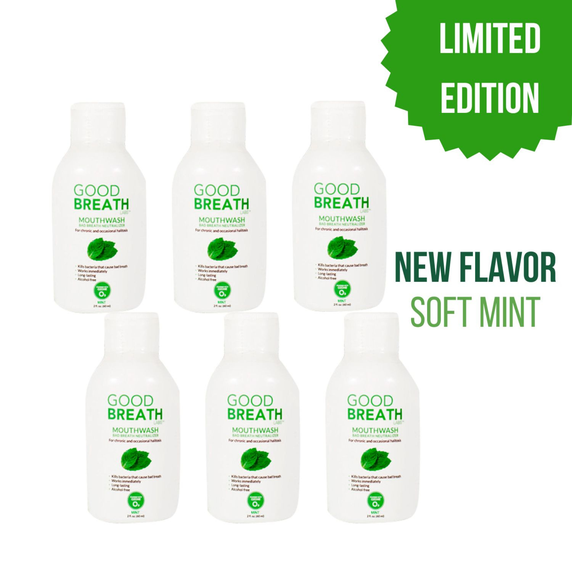Good Breath Mouthwash Travel Size Mint 2 fl. oz. 6-Pack