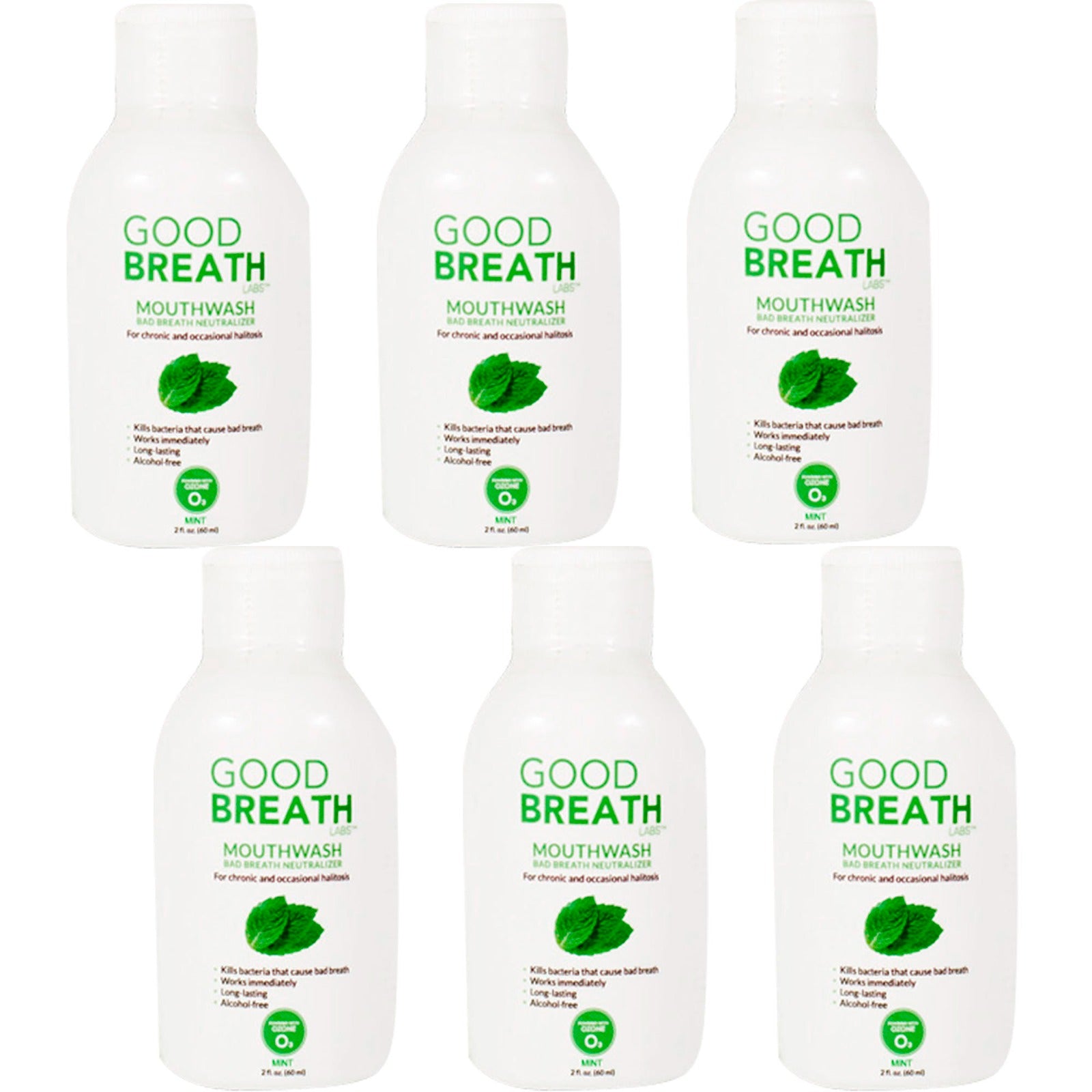Good Breath Mouthwash Travel Size Mint 2 fl. oz. 6-Pack