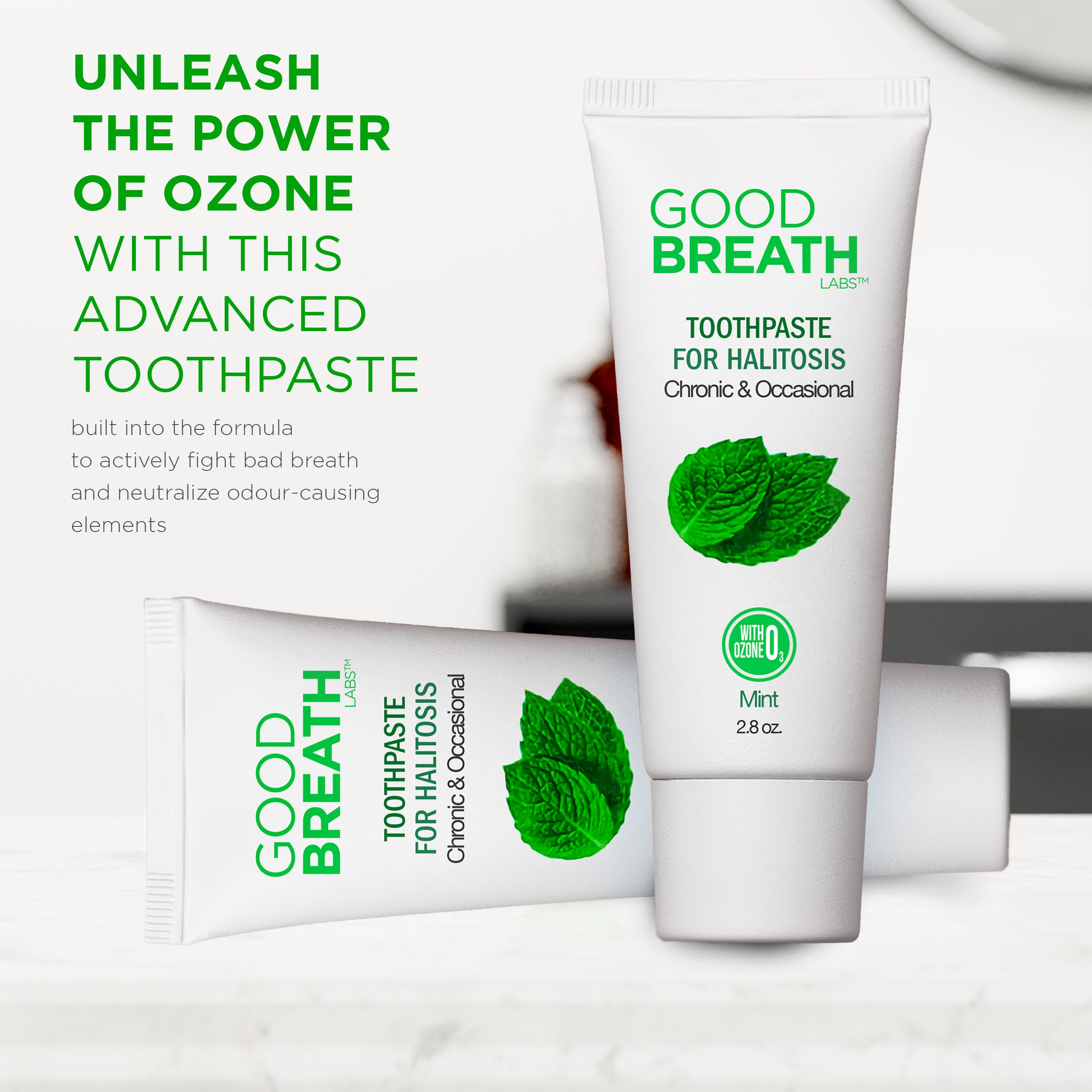 Good Breath Mint Toothpaste to Fight Bad Breath - 2.5 Oz