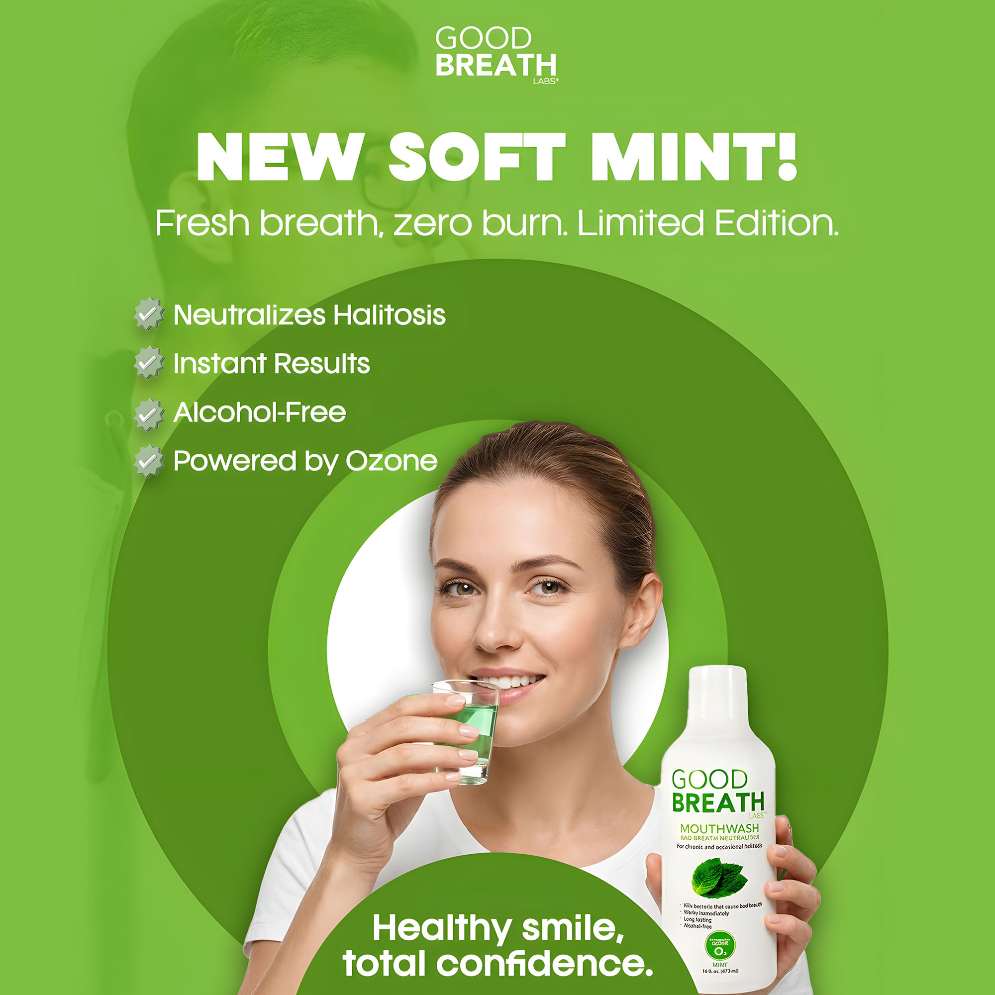 Good Breath Mouthwash Travel Size Mint 2 fl. oz. 6-Pack