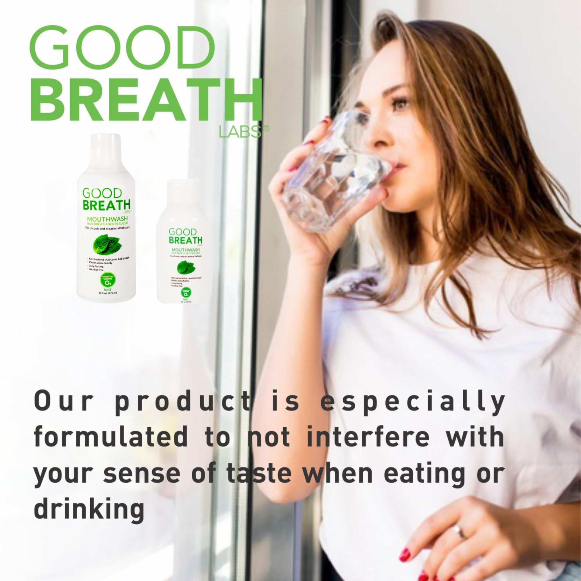 Good Breath Family Pack 5 - Mouthwash Mint Mouth Rinse (16 Oz)+Tongue Scraper(4 Pack)+Tongue Gel(2.5 Oz)+Oral Spray Mint Mouth Rinse (2 Oz)