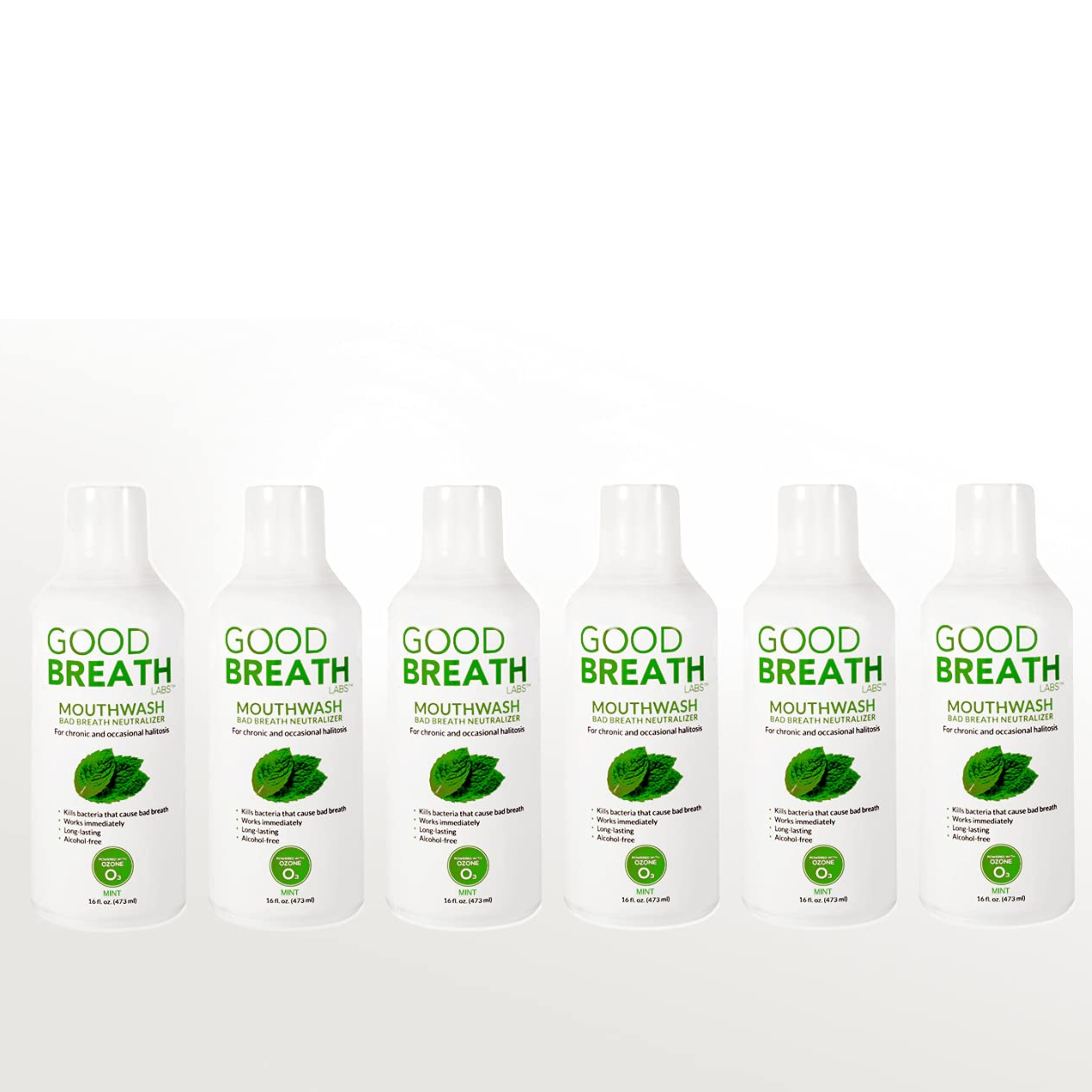 Good Breath Mouthwash Mint 16oz 6-Pack