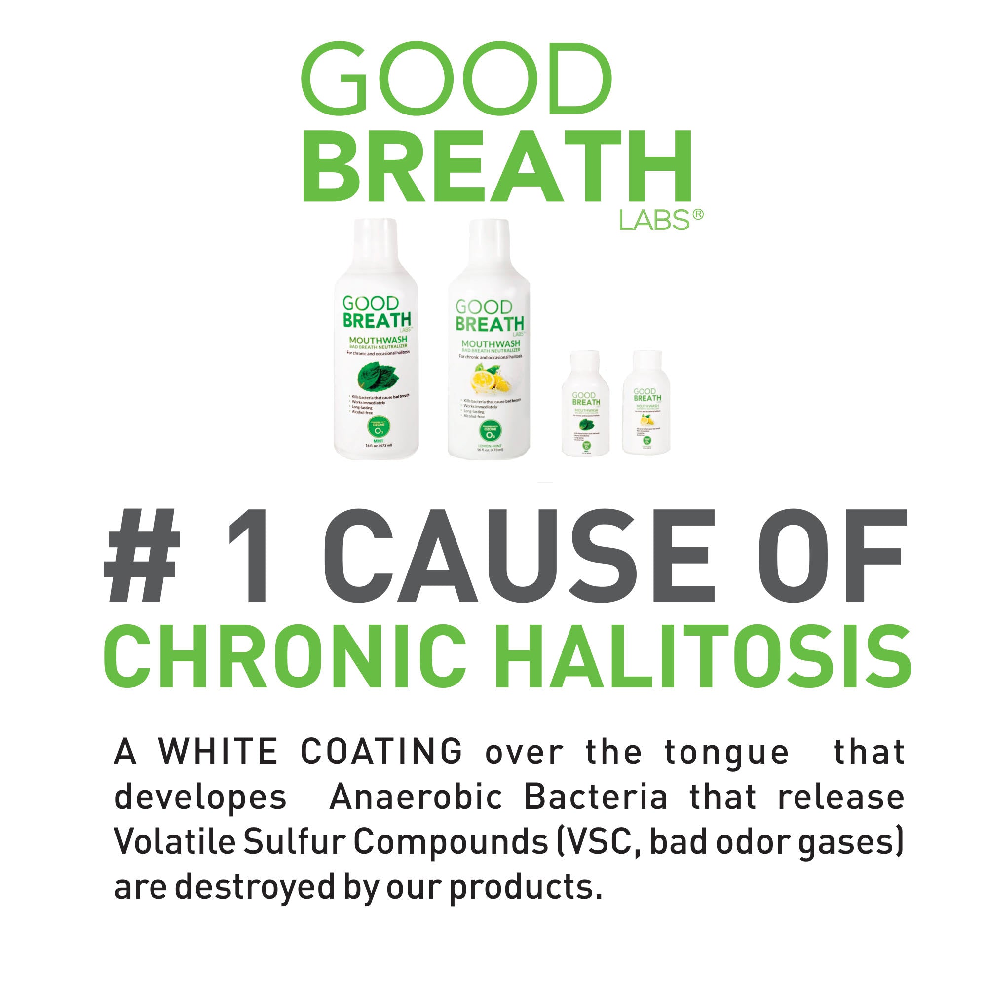 Good Breath Mouthwash Mint 16oz 3-Pack