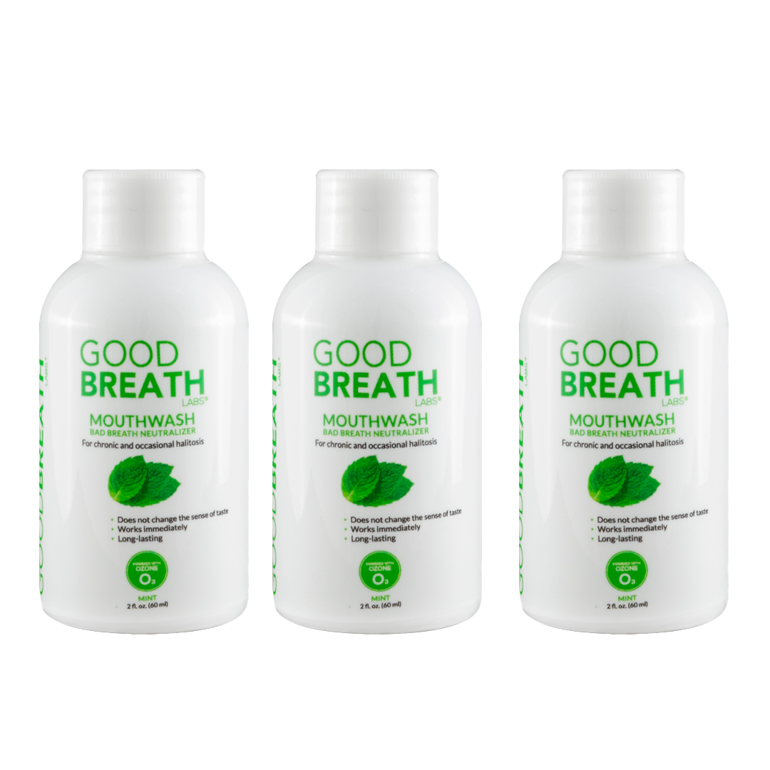 Travel size Mouthwash Good Breath Labs 3 pack