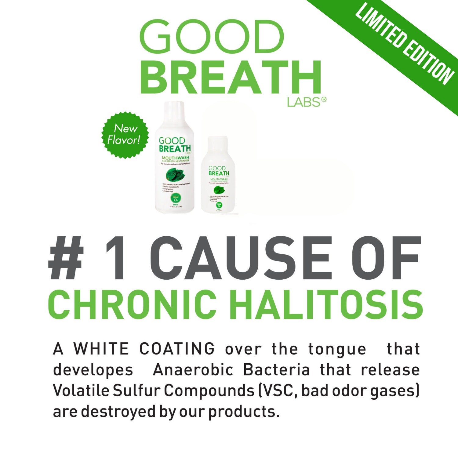 Good Breath Mouthwash Mint 16oz 3-Pack