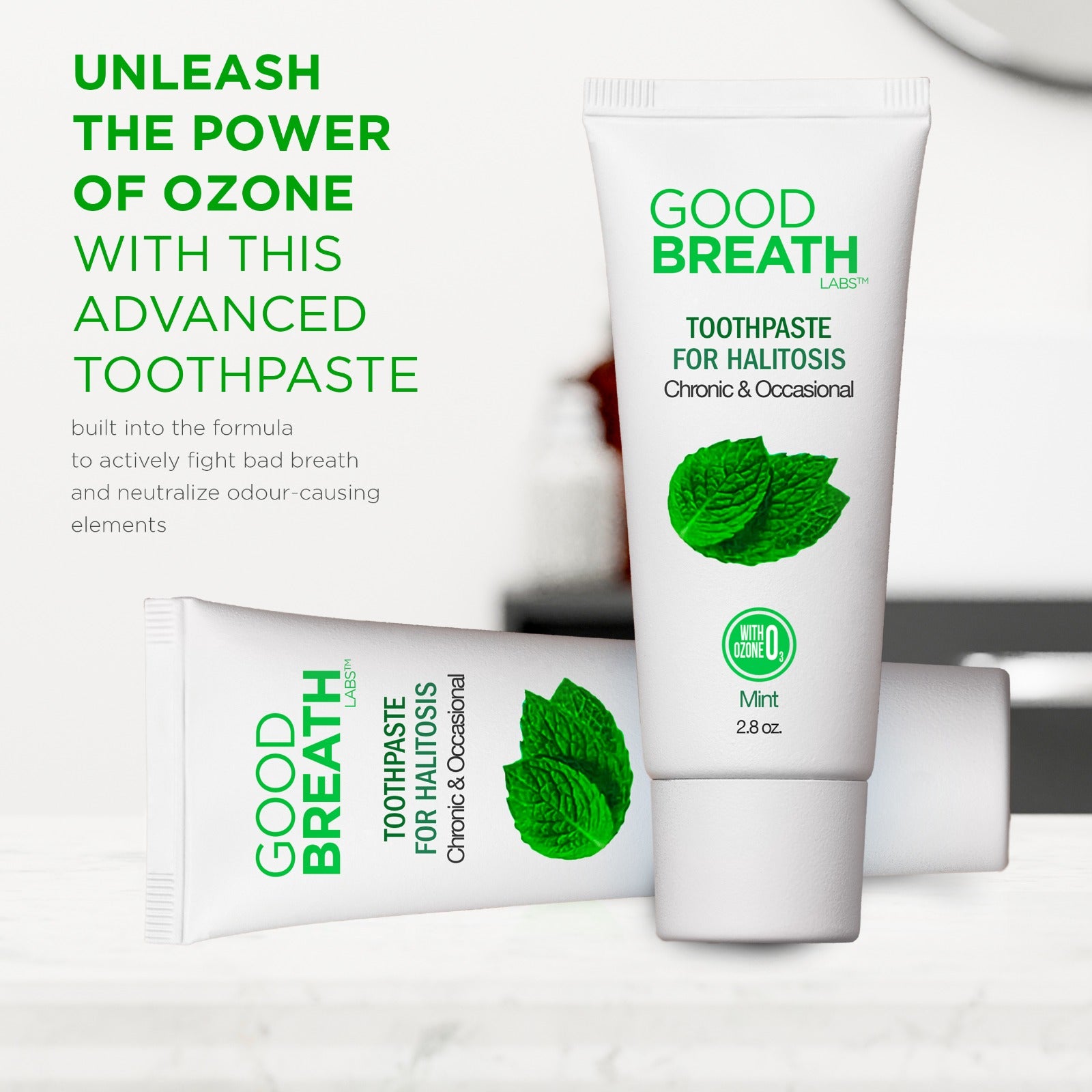 Good Breath Mint Toothpaste to Fight Bad Breath 2.5 Oz - 3 Pack