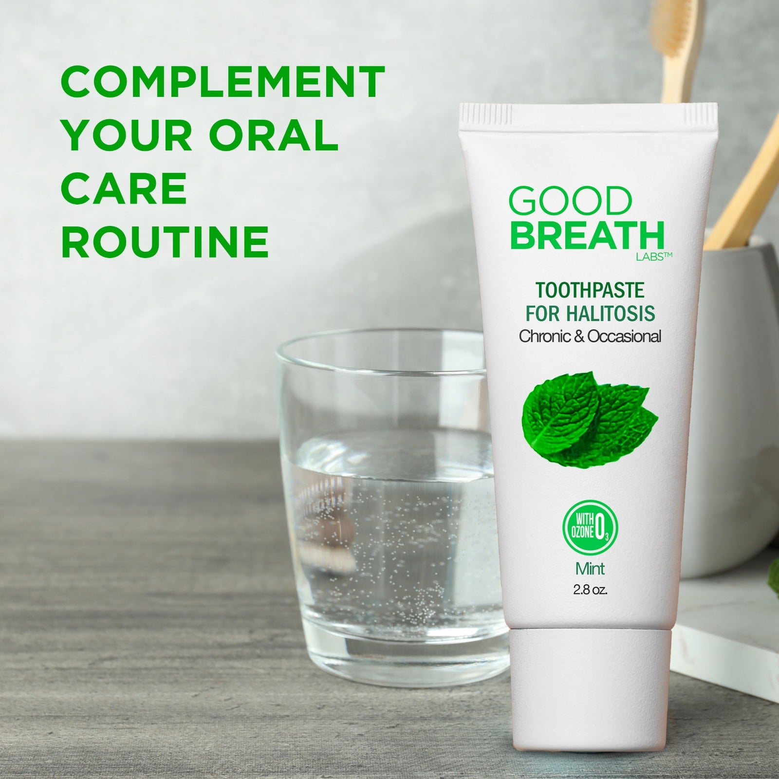 Good Breath Mint Toothpaste to Fight Bad Breath 2.5 Oz - 3 Pack